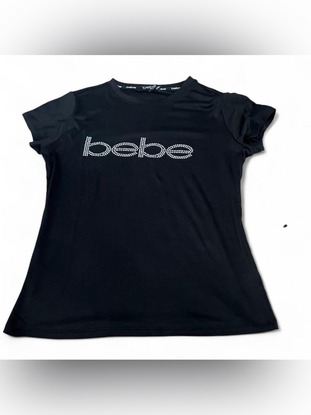 NWT Bebe Sport Y2K Rhinestone Logo T Shirt
